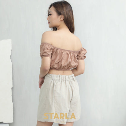 Ghania Korean Tanktop Crop Wanita